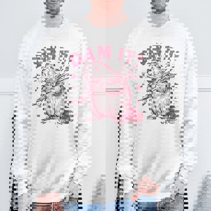 皮肉なビーバー スウェットシャツ 高齢者への贈り物