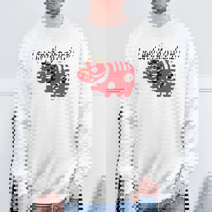 私に任せなさいっ！！ 赤べこ 疫病退散 お守り 郷土玩具 福島県 メンズ レディース キッズ スウェットシャツ 高齢者への贈り物