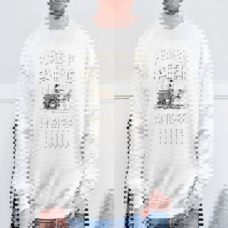 私は1900年代から面白いレトロから我慢してください 長袖tシャツ スウェットシャツ 高齢者への贈り物