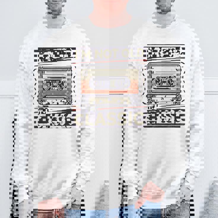 私は老けていない 私はクラシック 面白いレトロ テクニック スウェットシャツ 高齢者への贈り物