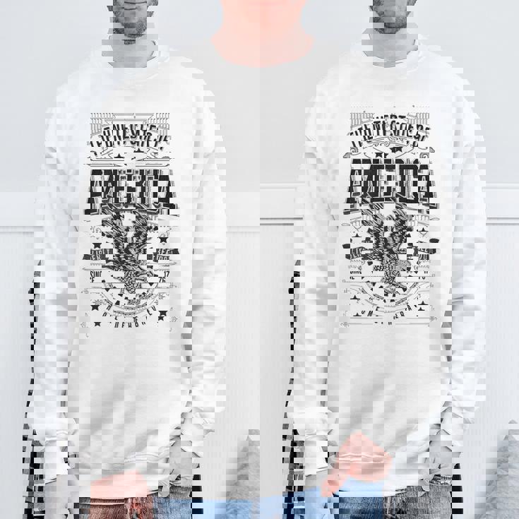 米国 アメリカン イーグル アメリカ国旗 パトリオット Usa バックプリント メンズ スウェットシャツ 高齢者への贈り物