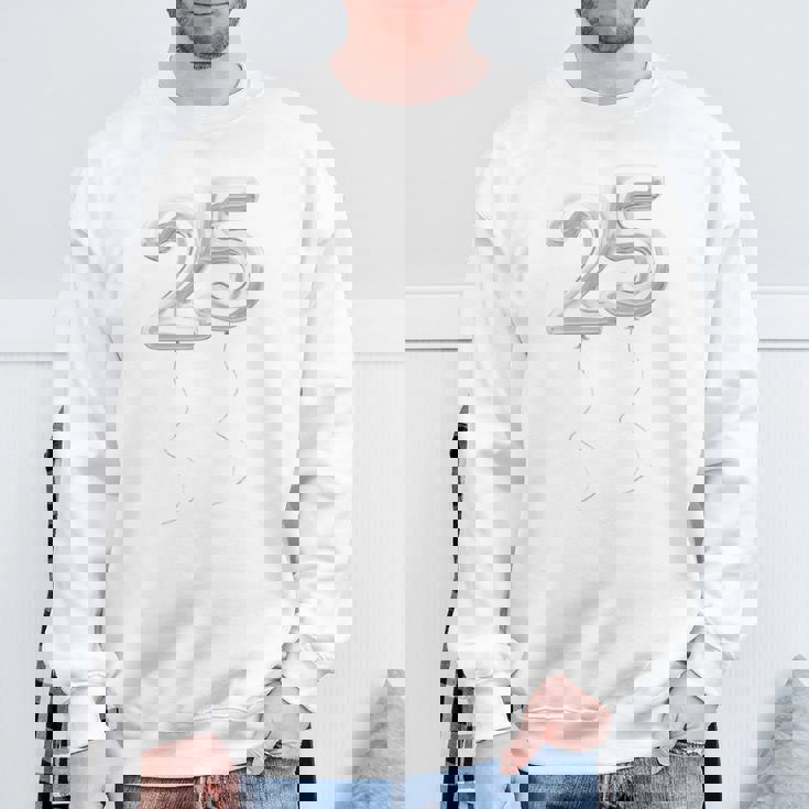 結婚25周年記念バルーン No スウェットシャツ 高齢者への贈り物