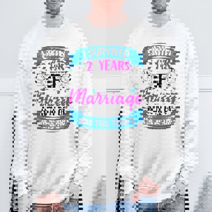 結婚2年 結婚2周年 スウェットシャツ 高齢者への贈り物