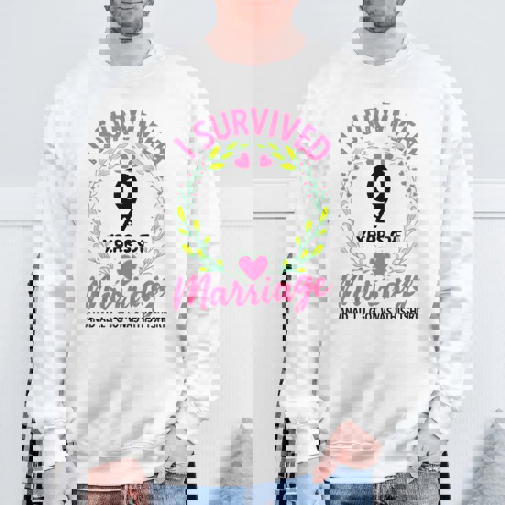 結婚9年 結婚9周年 スウェットシャツ 高齢者への贈り物