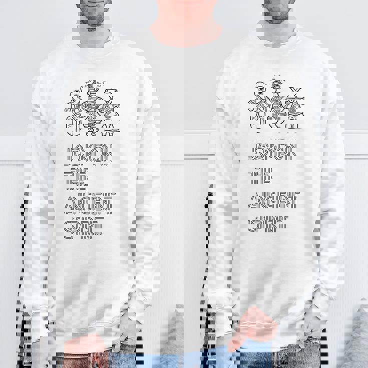 縄文・古来の精神。Tomodachi 土偶 遮光器土偶 ハート形土偶 仮面の女神 宇宙人 はにわ シュール シンプル スウェットシャツ 高齢者への贈り物