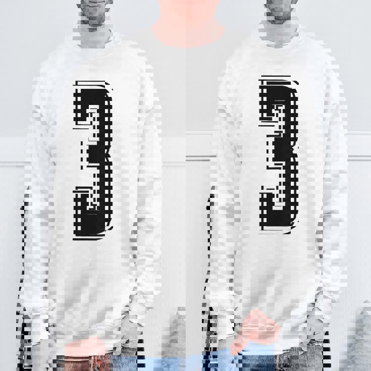 背番号 3 チーム短大スポーツ背番号付きユニフォーム スウェットシャツ 高齢者への贈り物