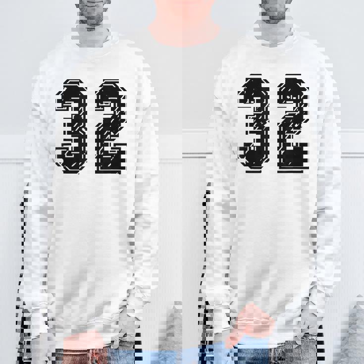 背番号 32 チーム短大スポーツ背番号付きユニフォーム スウェットシャツ 高齢者への贈り物