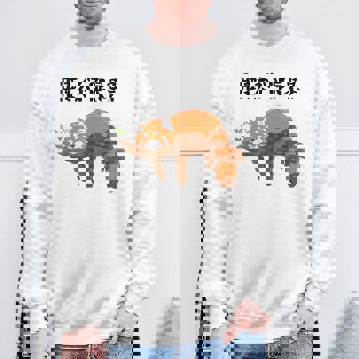 腰が限界 面白いtシャツ 文字入り メンズ おもしろ 面白い レッサーパンダ 服 オリジナル おもしろグッズ 文字 スウェットシャツ 高齢者への贈り物