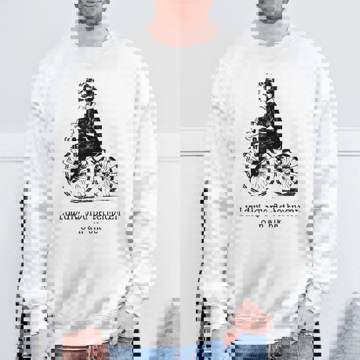 自転車に乗ったベートーベン ルートヴィグバン ベートーベン スウェットシャツ 高齢者への贈り物