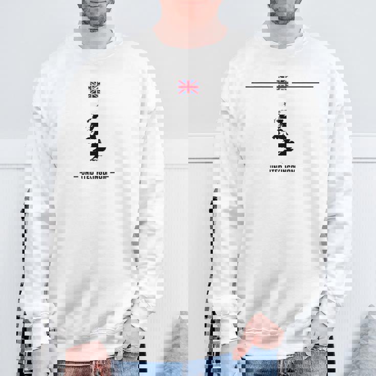 英国の国旗と地図と国の名前 イギリス スウェットシャツ 高齢者への贈り物