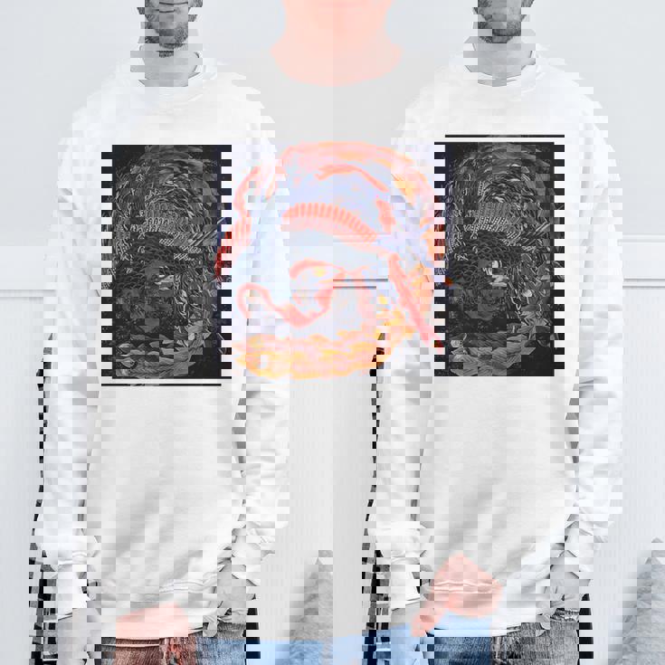 葛飾北斎作 鳳凰 長袖tシャツ スウェットシャツ 高齢者への贈り物