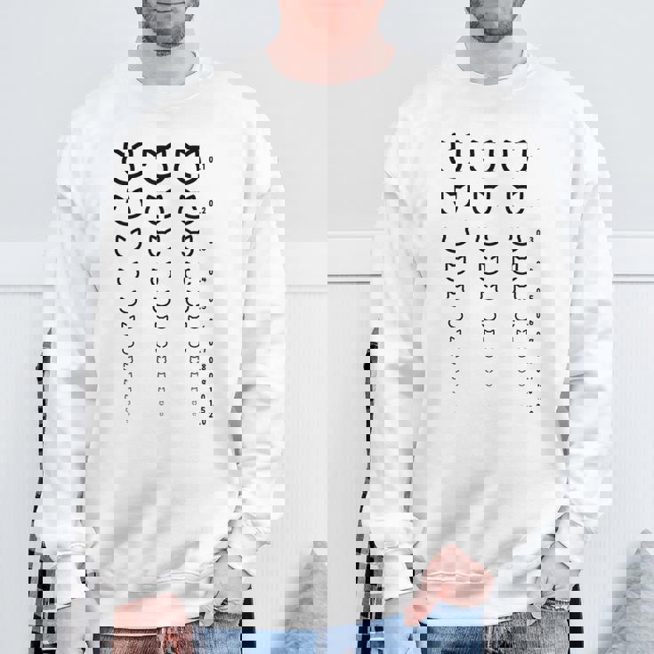 視力検査 猫 ネコの飼い主 ねこの飼い主 おもしろ 愛猫家 猫の飼い主 ネコ好き ネコ 猫好き ネコ好き スウェットシャツ 高齢者への贈り物