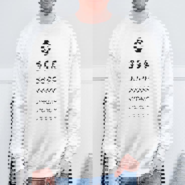 視力検査眼鏡屋面白い スウェットシャツ 高齢者への贈り物