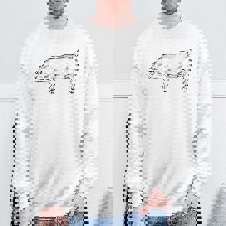 豚 豚モチーフ ピグレット 農家 農家 スウェットシャツ 高齢者への贈り物