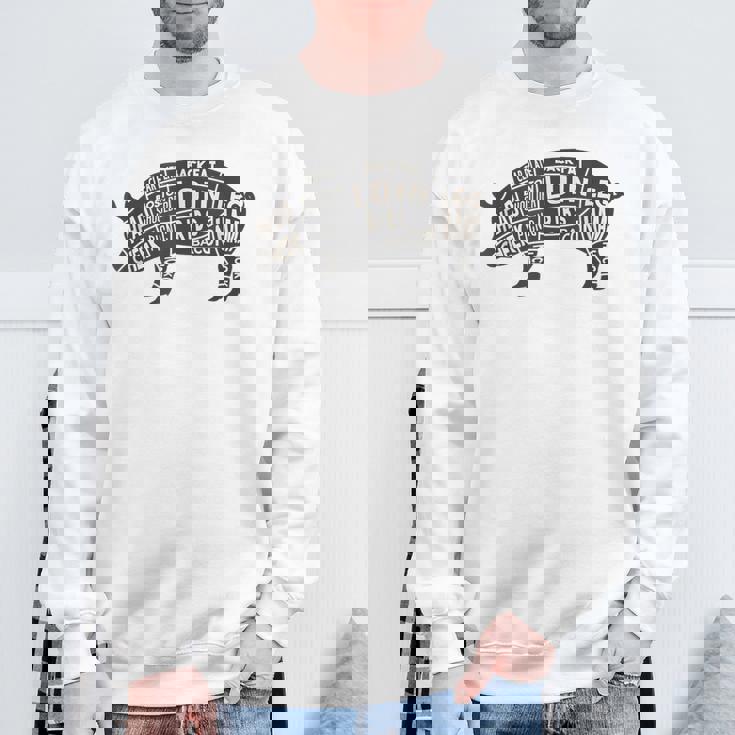 豚肉の部位 面白いtシャツ 豚 ブタ Bbq メンズ おもしろ 面白い 服 オリジナル グッズ ネタ バーベキュー ネタ スウェットシャツ 高齢者への贈り物