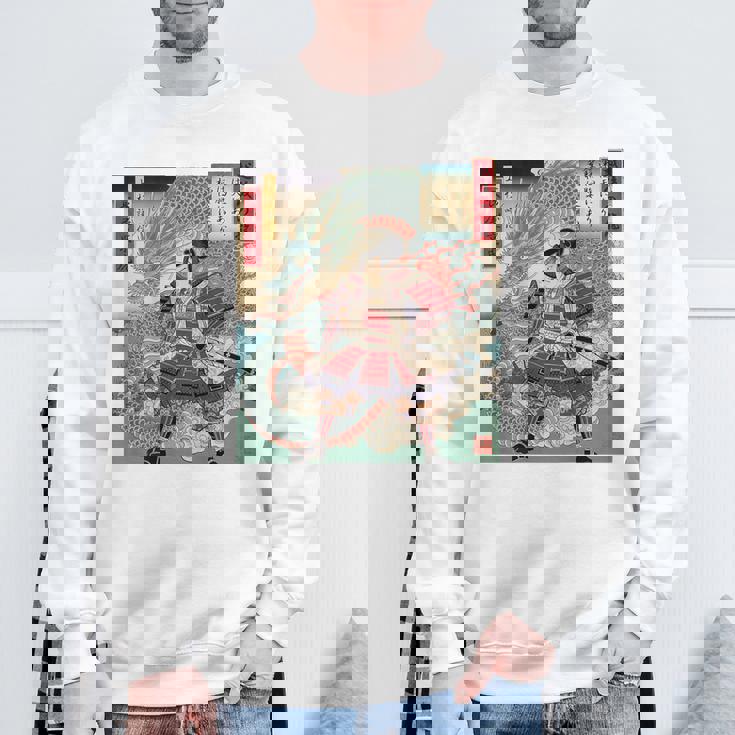 越後の龍 上杉謙信 長尾景虎 毘沙門天 軍神 バックプリント スウェットシャツ 高齢者への贈り物