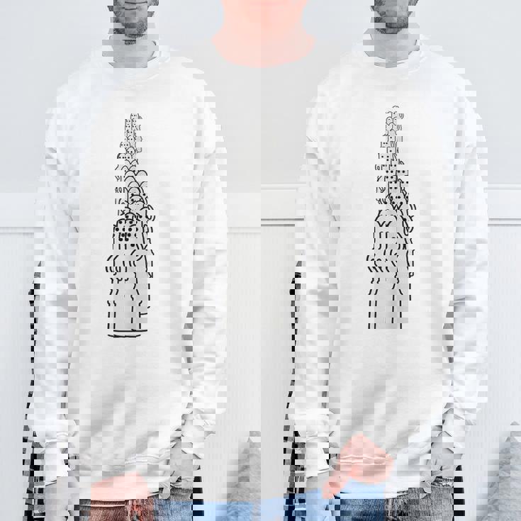 踊るはにわ大行列 はにわ ハニワ 埴輪 土偶 古墳 阿波踊り 宇宙人 かわいい シュール ワンポイント スウェットシャツ 高齢者への贈り物