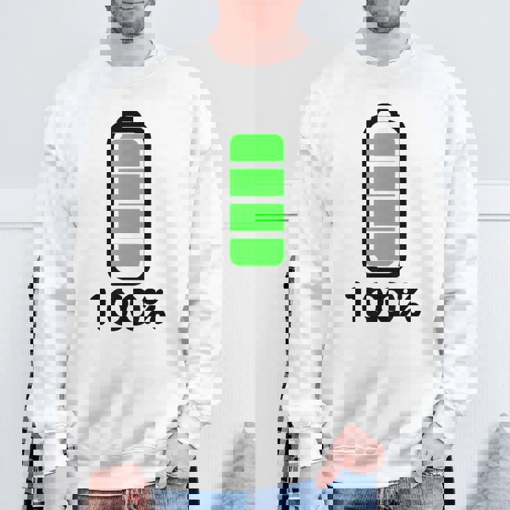 電池 100 フルバッテリー スウェットシャツ 高齢者への贈り物