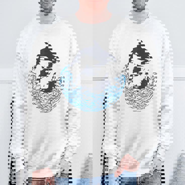 面白tシャツ シャチ 海 クジラ サメ おもしろ かわいい グッズ 服 ネタ メンズ オリジナル 夏 スウェットシャツ 高齢者への贈り物