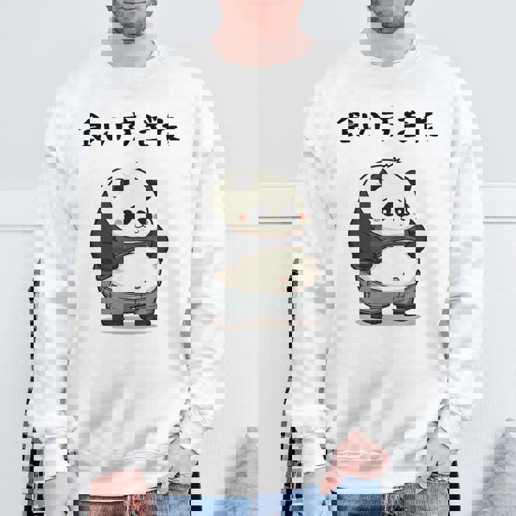 面白いtシャツ パンダ メンズ パンダ好き グッズ おもしろ面白い 服 ネタ ぽっちゃり 癒し系 ダイエット スウェットシャツ 高齢者への贈り物