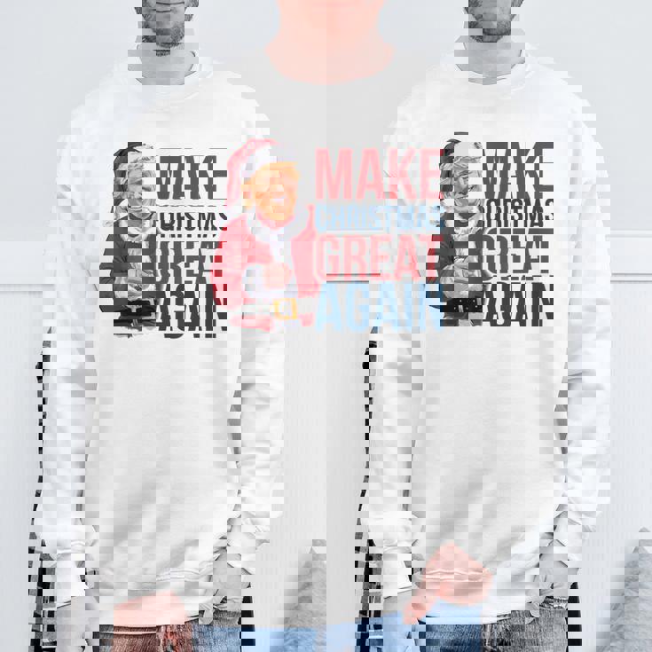 面白いクリスマスグレートアゲイントランプサンタファンusaホリデー 2024 スウェットシャツ 高齢者への贈り物