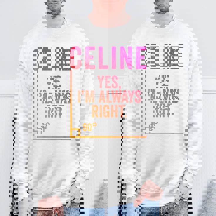 面白いセリーヌ 面白いセリーヌ 名前 誕生日シャツ ギフト スウェットシャツ 高齢者への贈り物