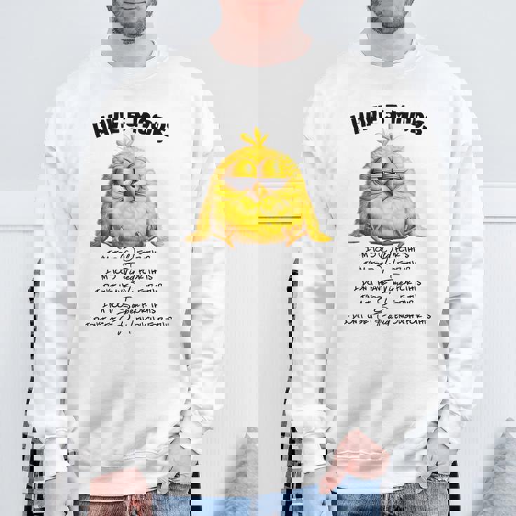 面白いチキンムード、I'm Too Old For This 鳥好きのデザイン。 スウェットシャツ 高齢者への贈り物