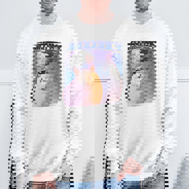 面白いミームハァキャット 長袖tシャツ スウェットシャツ 高齢者への贈り物