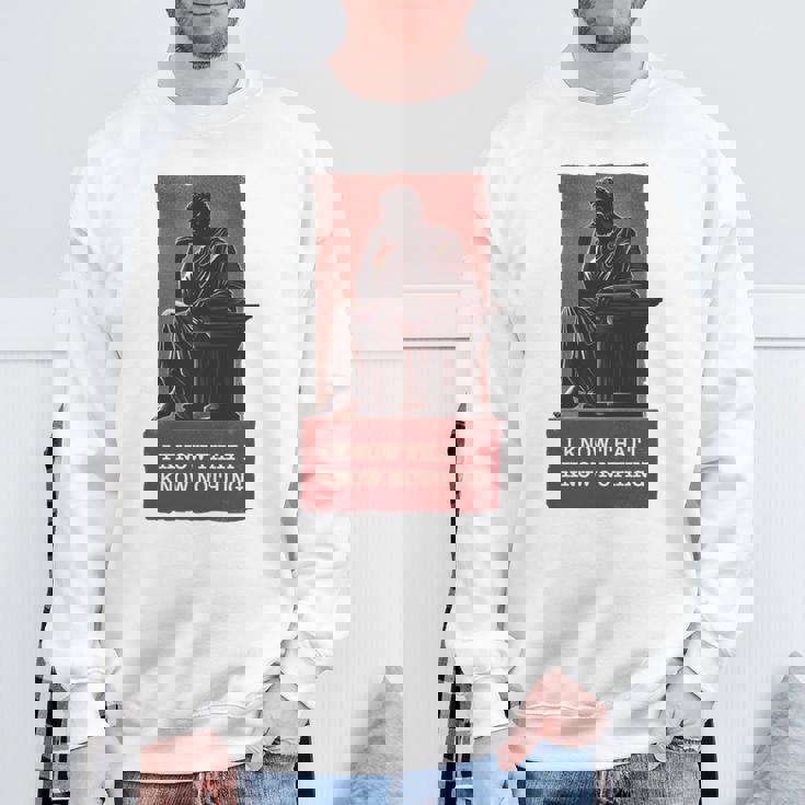 面白い哲学ギフト 哲学者のためのギリシャ語の引用 長袖tシャツ スウェットシャツ 高齢者への贈り物