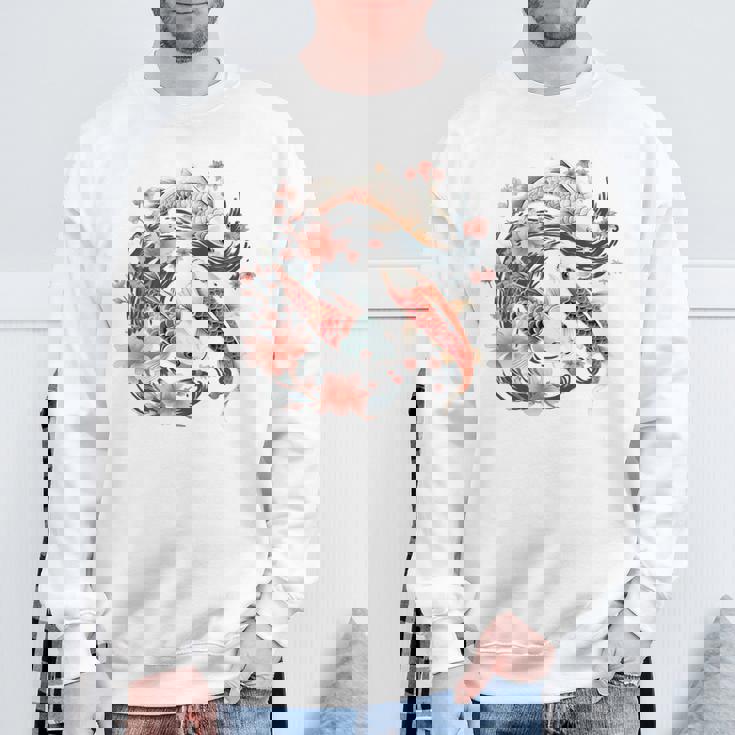 鯉 桜 長袖tシャツ スウェットシャツ 高齢者への贈り物