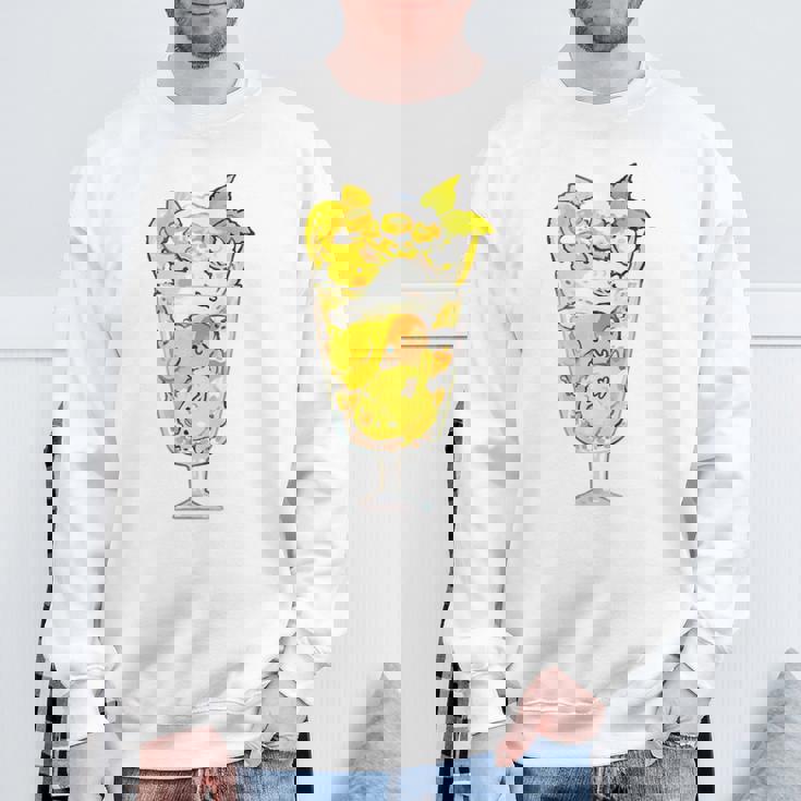 鳥パフェイエロー オカメインコ ラブバード バギー スウェットシャツ 高齢者への贈り物