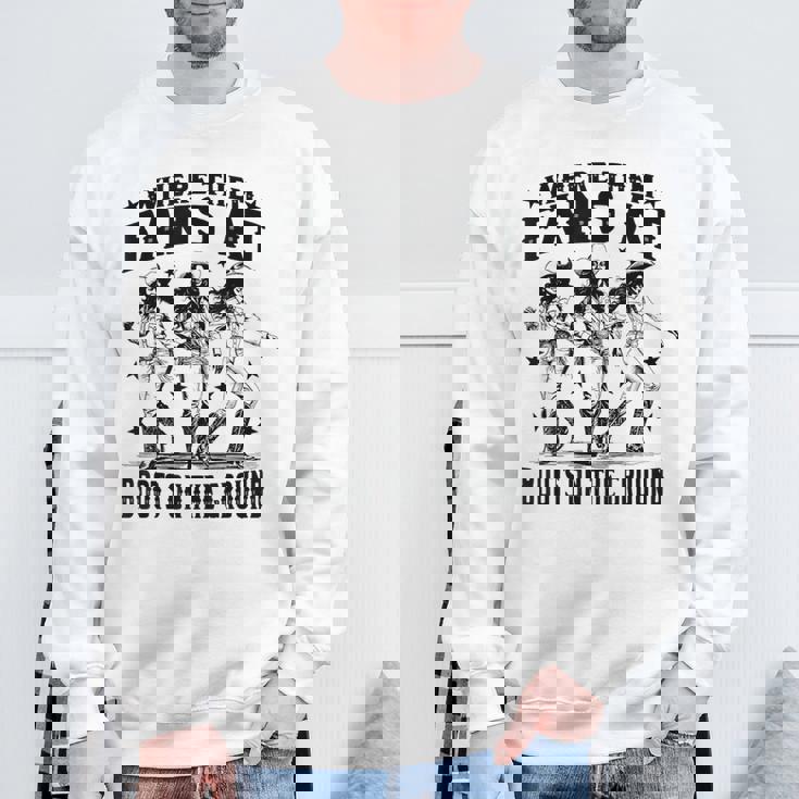 黒のカウガールウエスタンカントリーロデオライニングブーツグランド スウェットシャツ 高齢者への贈り物