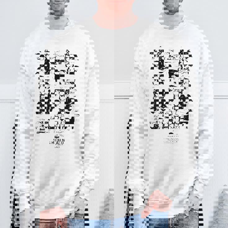 黒柴たくさん かわいい柴犬 柴犬イラスト スウェットシャツ 高齢者への贈り物