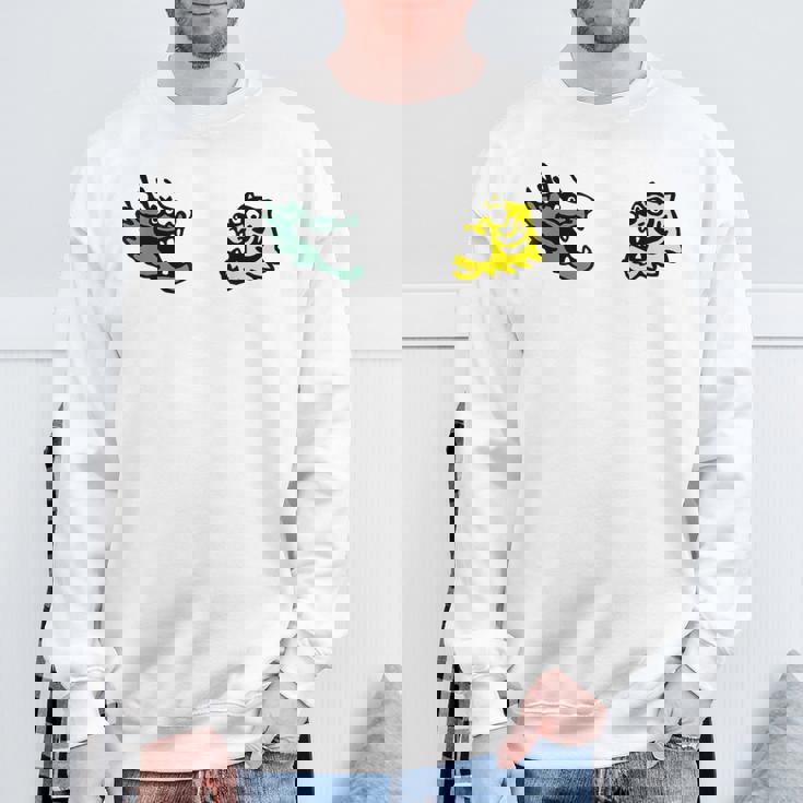 龍 虎 対決 和風キャラクターアート デフォルメポップデザイン スウェットシャツ 高齢者への贈り物