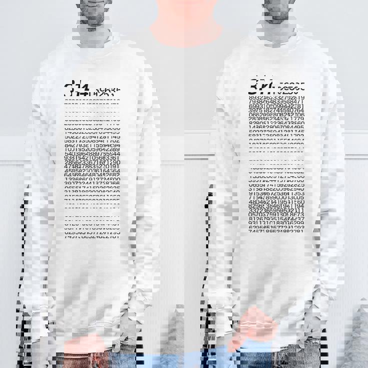 （背中側 バックプリント）314 円周率 パイ《数学》【変なtシャツ屋さん】理数系 数字 メッセージ 面白い スウェットシャツ 高齢者への贈り物