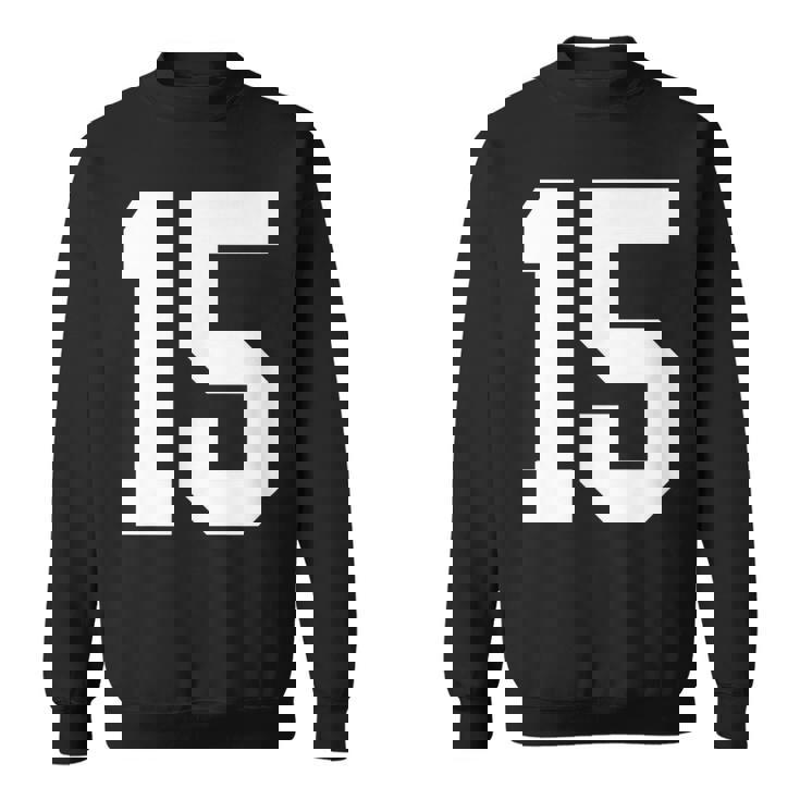 15番のカレッジスポーツスタイル。ホワイト。 スウェットシャツ