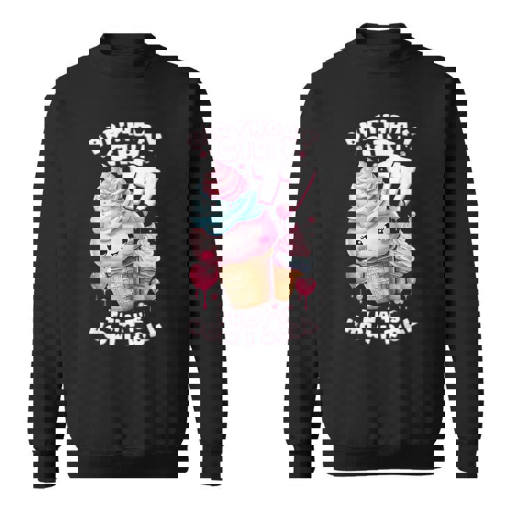 17歳の誕生日ガール 17年目 アイスクリーム 背番号17 スウェットシャツ