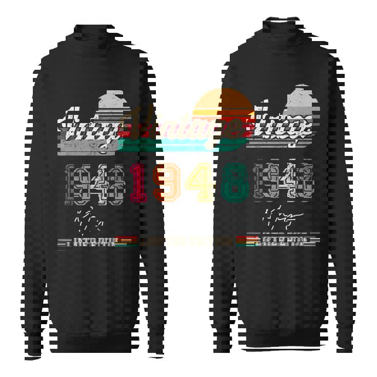 1948年5月生まれ ヴィンテージ ハッピーバースデー 76歳 スウェットシャツ