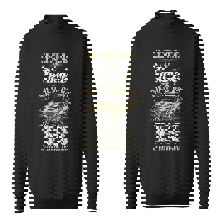 1955年生まれ、70歳の誕生日、クラシックカー スウェットシャツ