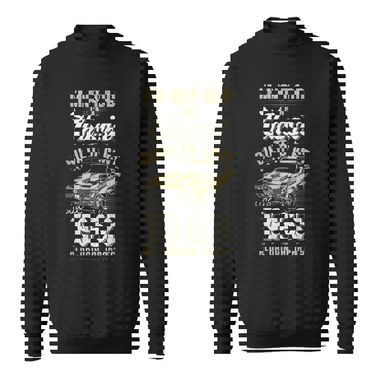 1963年生まれ、62歳の誕生日、クラシックカー スウェットシャツ