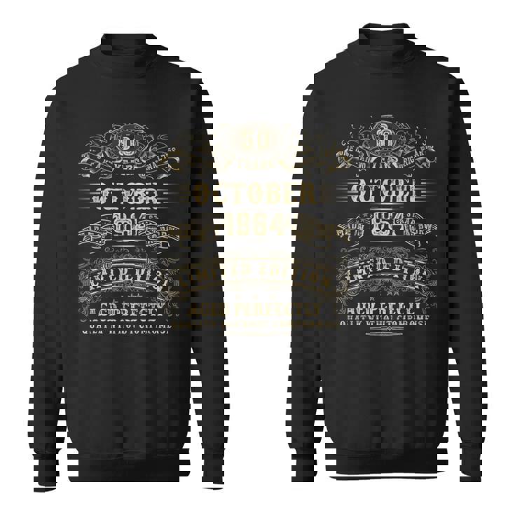 1964年10月 60歳 誕生日プレゼント 男性用 60歳 誕生日 スウェットシャツ