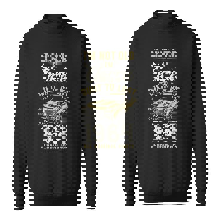 1964年生まれ、61歳の誕生日、クラシックカー スウェットシャツ