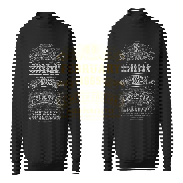 1965年2月 60歳 誕生日プレゼント 男性用 60歳 誕生日 スウェットシャツ