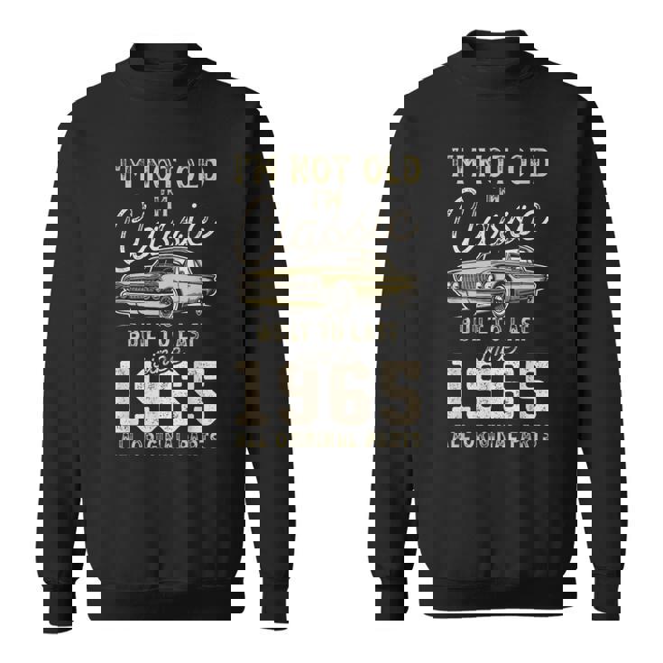 1965年生まれ、60歳の誕生日、クラシックカー スウェットシャツ