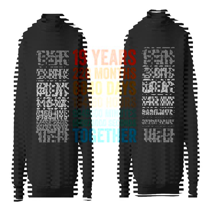 19年目の記念日 彼 彼女 カップル 19回目の結婚 スウェットシャツ