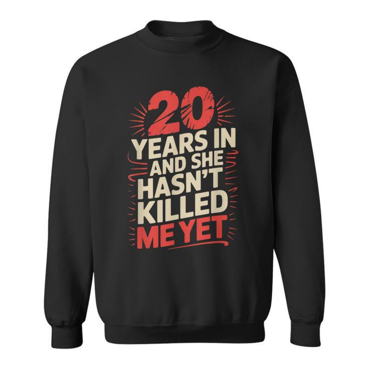 20 Ans Mariés Pour Hommes Drôle 10E Anniversaire De Mariage Sweater e