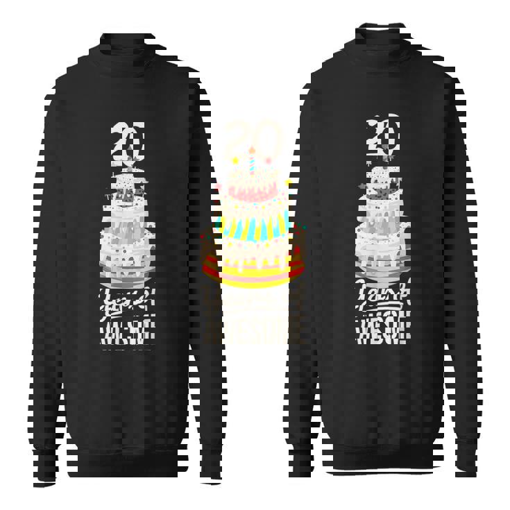 20 Years Of Awesome 20歳の誕生日ケーキ 大人用 スウェットシャツ