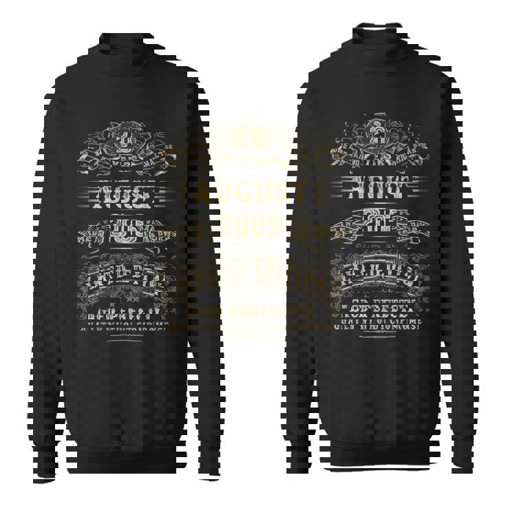 2005年8月 20歳 誕生日プレゼント 男性用 20歳 誕生日 スウェットシャツ