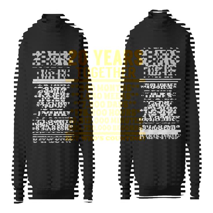 20周年記念tシャツ 20周年 結婚祝い カップル スウェットシャツ