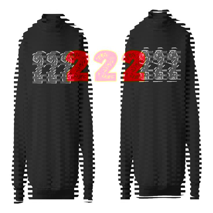 222 エンジェルナンバー Right Place Right Time スウェットシャツ